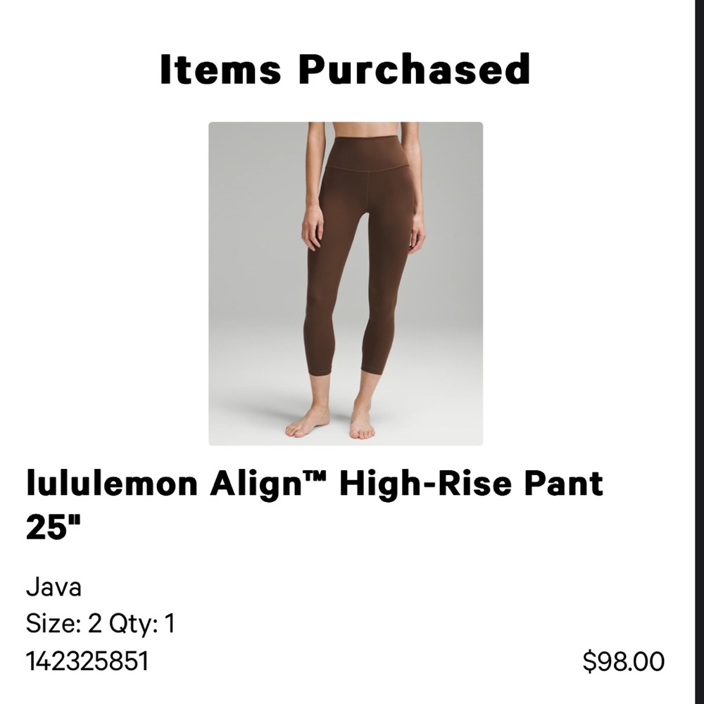 lululemon athletica Align HR Pant 25" - Java